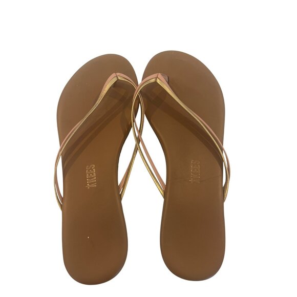 Tkees Duos Sandal Tan With Pink & Gold Straps - Picture 3 of 5